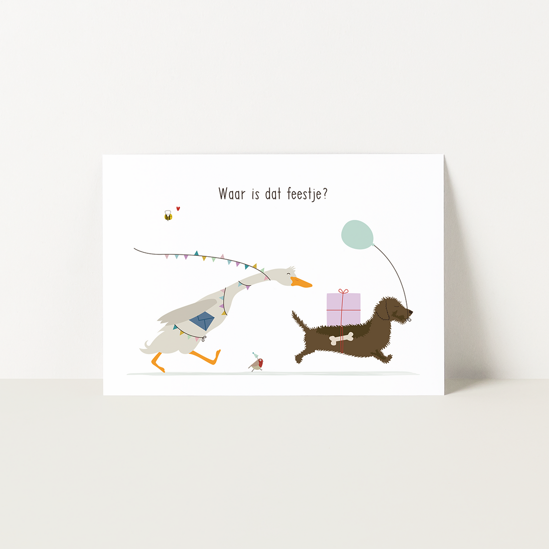 kaartje-verjaardag-teckel-feestje-dieren