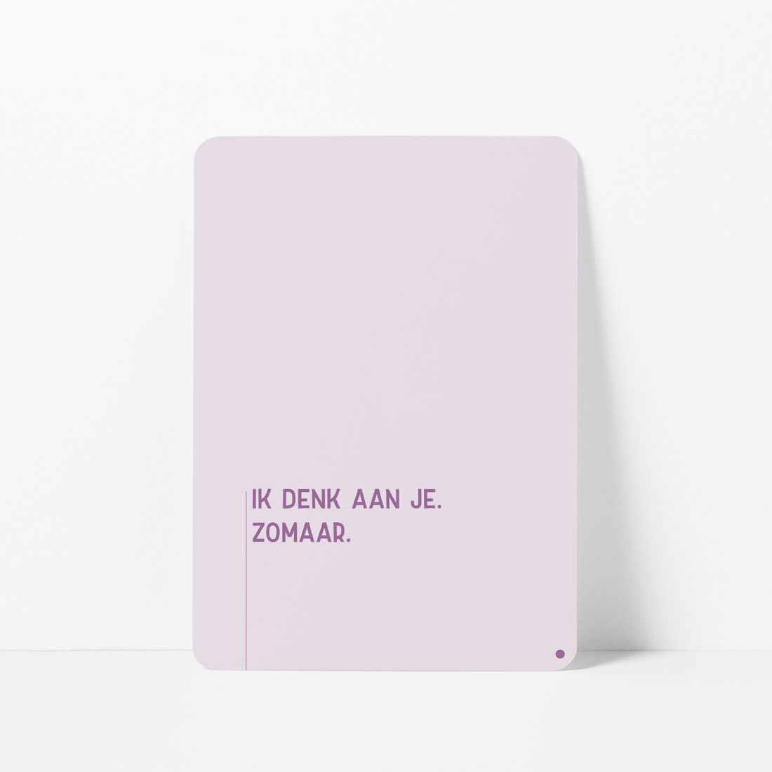 Zomaar kaart met de tekst &