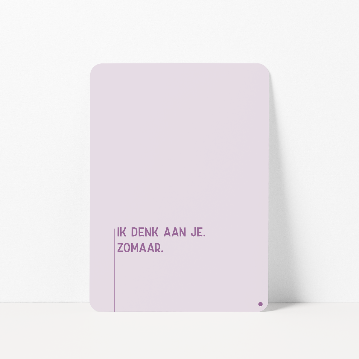 Zomaar kaart met de tekst &