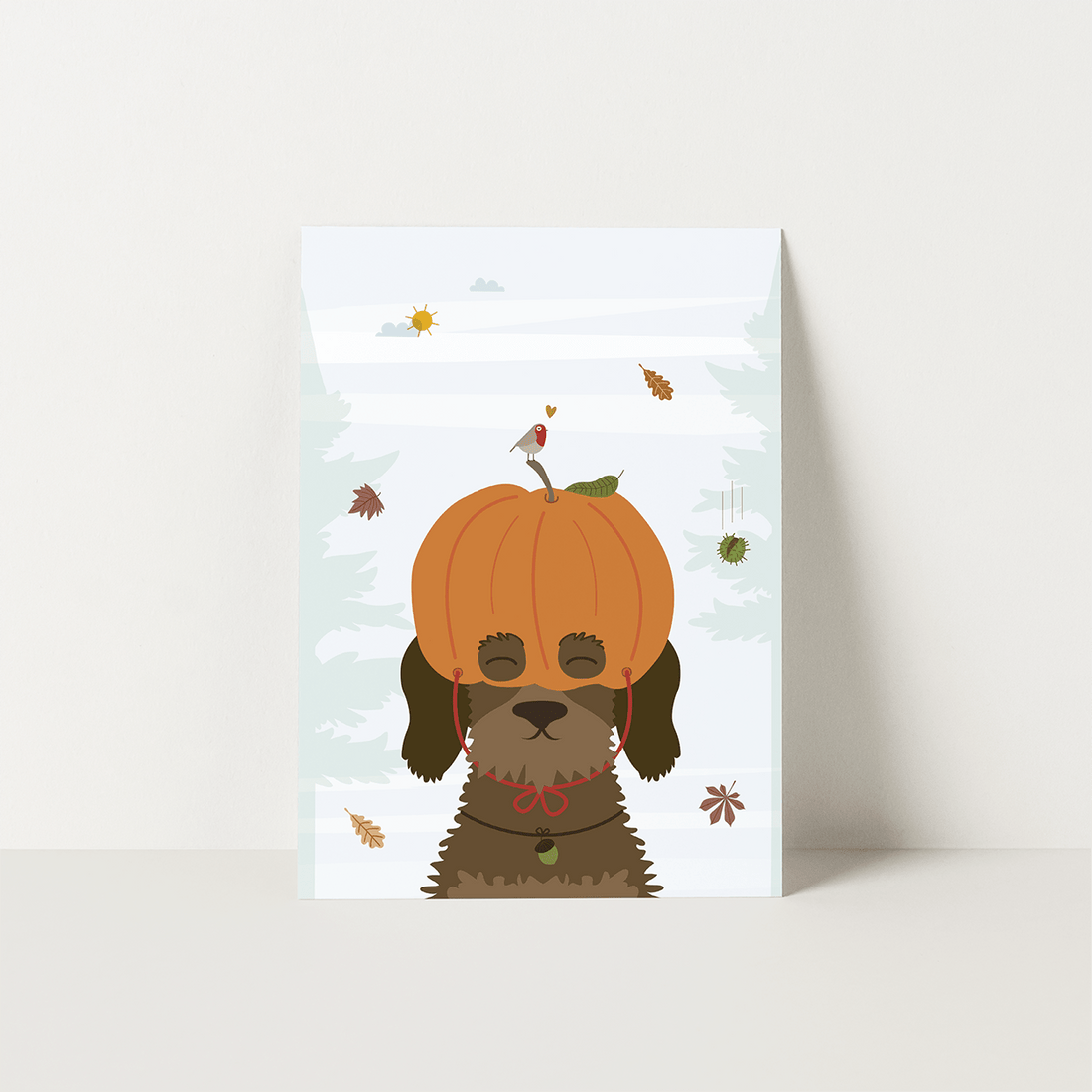 kaartje-zomaar-teckel-herfst