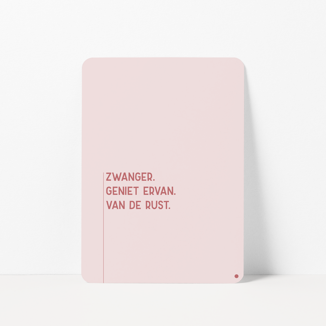 Zwangerschapskaart met de tekst &
