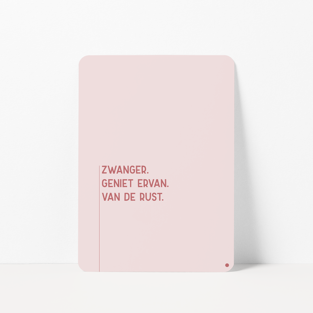 Zwangerschapskaart met de tekst &