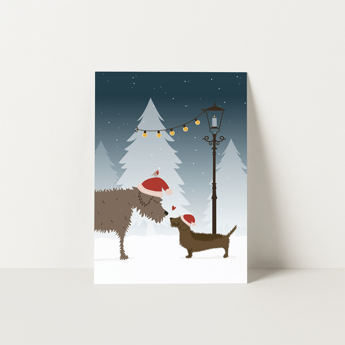 kerstkaart-teckel-honden-liefde
