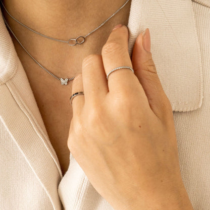 ketting-zilver-vlinder-korting