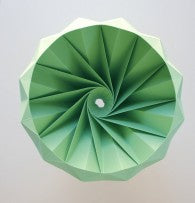 Lamp "Chestnut" - mint green origami (Snowpuppe)