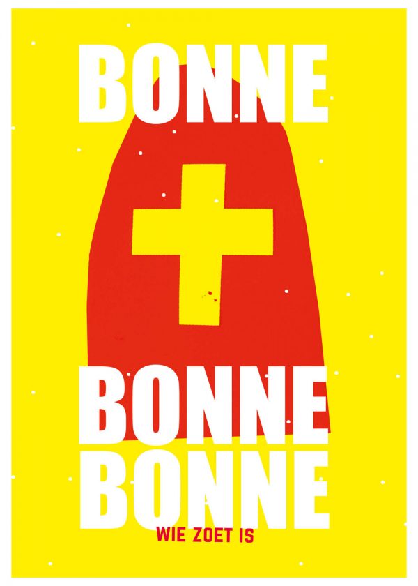 Sinterklaas Poster Bonne Bonne Bonne - A4