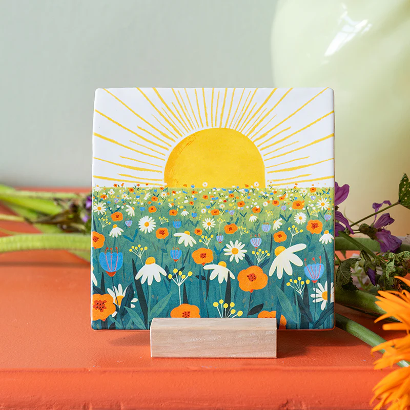 storytiles-tegel-zon-bloemen-zonsondergang