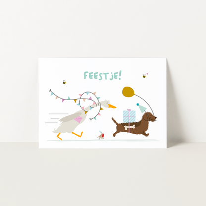 uitnodiging-kinderfeestje-teckel-loopeend