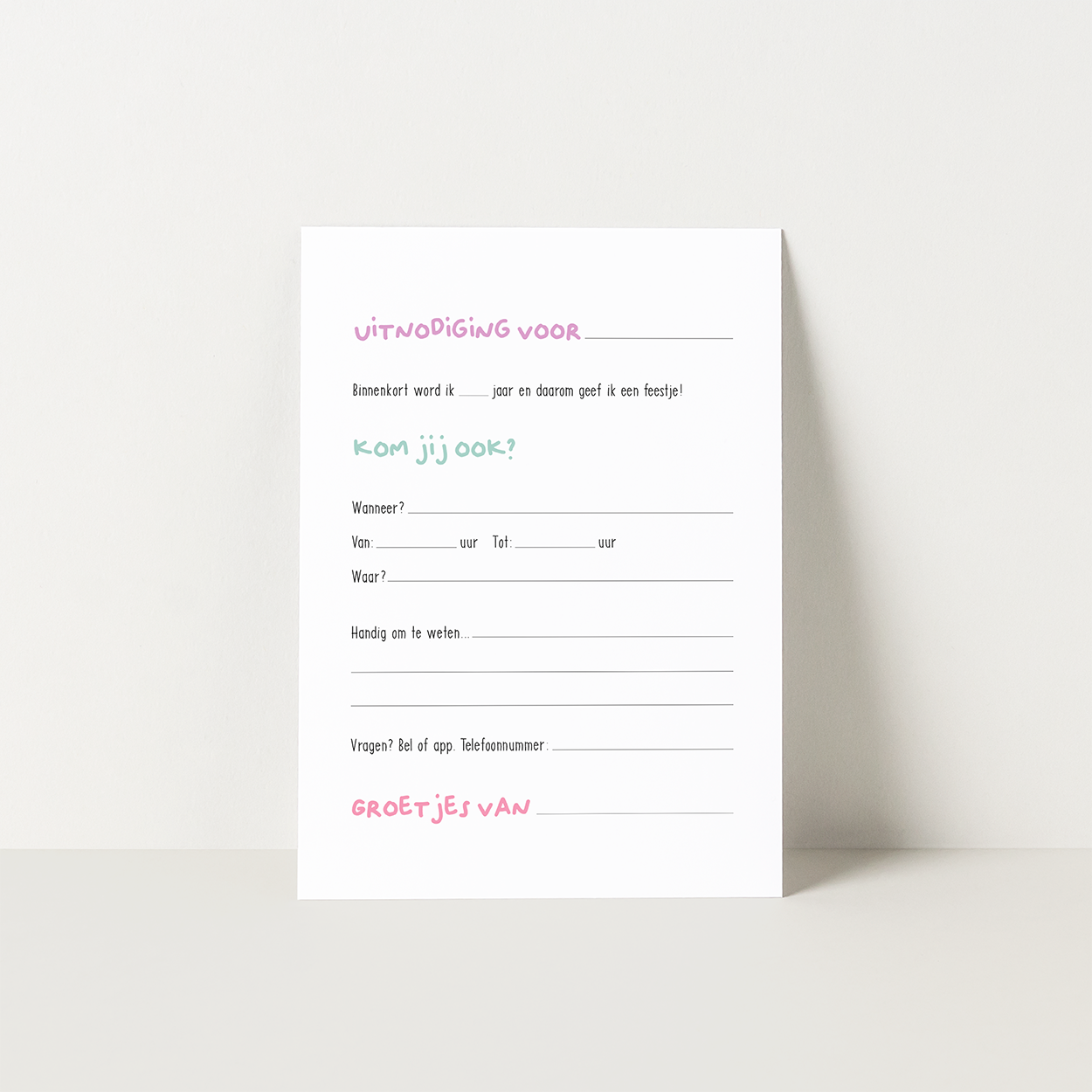 uitnodigingskaarten-kinderfeest-unicorn-meisje